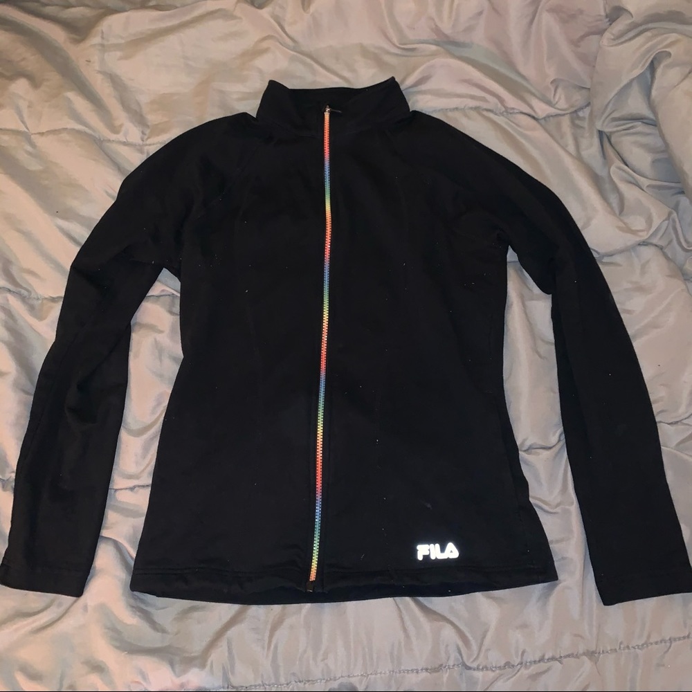 Black Fila zip up jacket